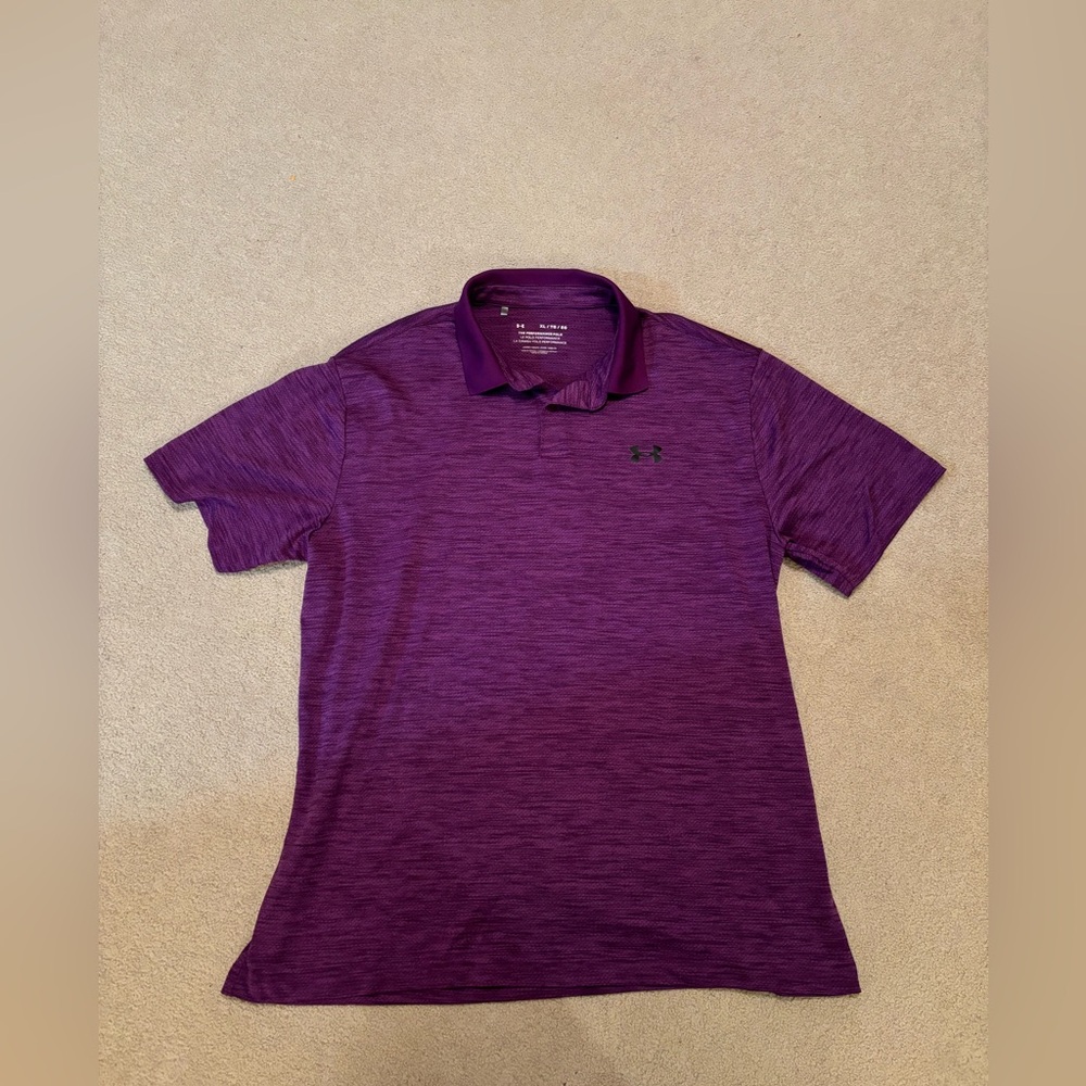 Men’s Under Armour Purple Golf Polo XL